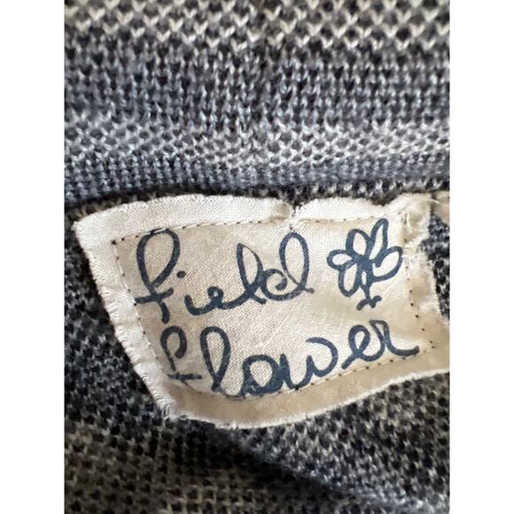 Field Flower Hooded Wrap Coat Women’s S Knit Belted Long Sleeve - Picture 5 of 6